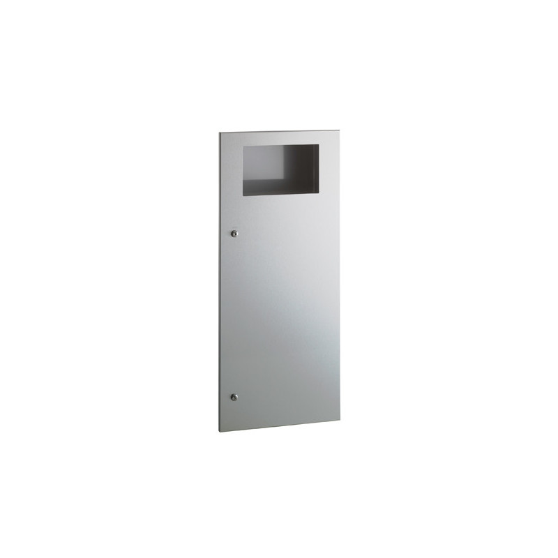 Photo Recessed waste receptacle 45 L in stainless steel 45 L closes by key BO-35643