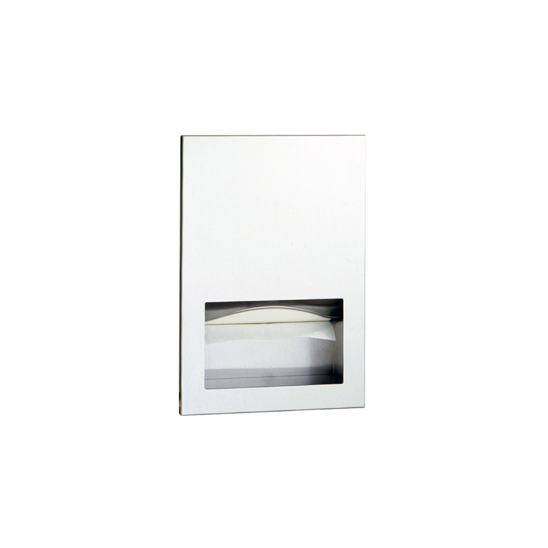 Photo Recessed dispenser in stainless steel hand paper towels with lock BO-35903