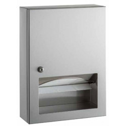 Paper towel dispenser on bracket stainless steel with distribution window
