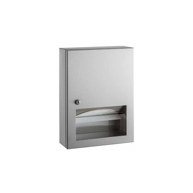 Photo Paper towel dispenser on bracket stainless steel with distribution window BO-359039