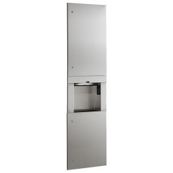 3 in 1 stainless steel unit paper towel dispenser, waste receptacle and electric hand dryer