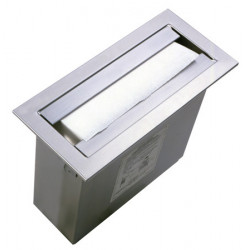 Stainless steel hand paper towel dispenser counter-top recessed or vertically