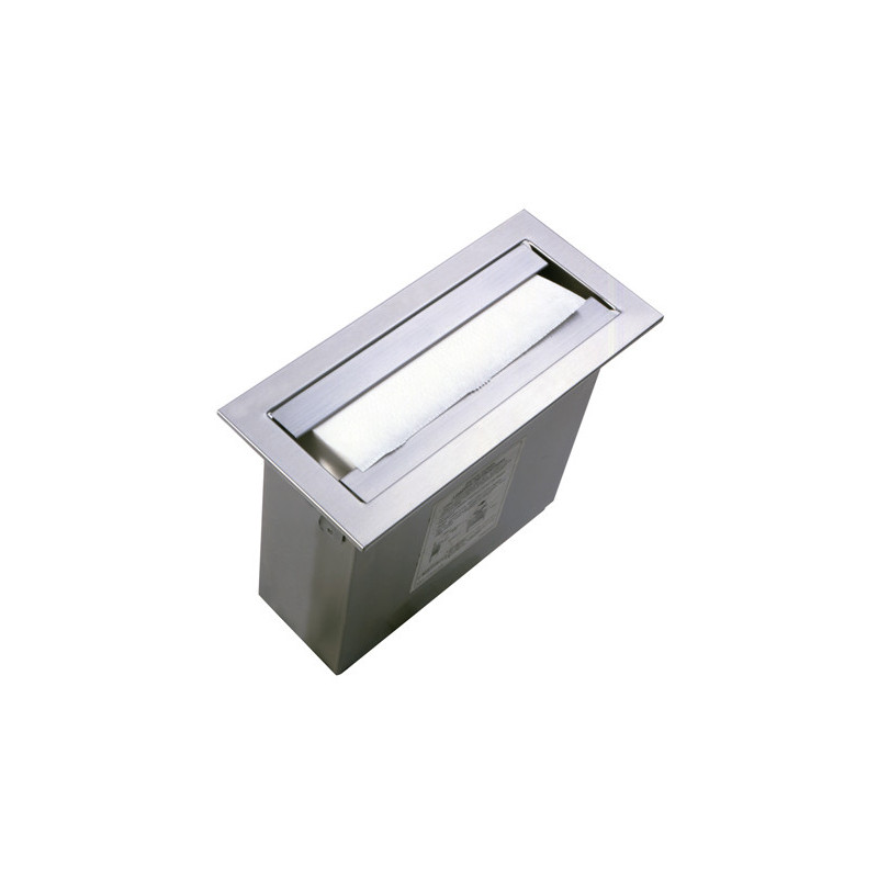 Photo Stainless steel hand paper towel dispenser counter-top recessed or vertically BO-526