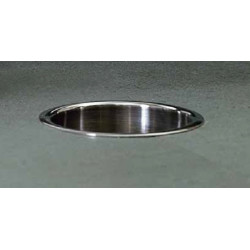Recessed counter top round waste disposal