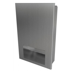 Paper towel dispenser in stainless steel recessed vandal proof and design