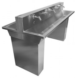 Miniature-0 Central sink stainless steel  on foot with electronic faucets LMC-091