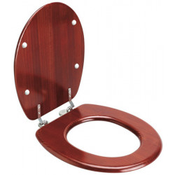 Mahogany wooden finish toilet lid