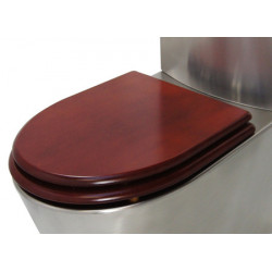 Mahogany WC wooden aspect toilet seat and lid