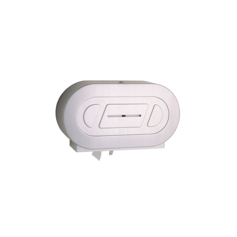 Photo Surface-mounted twin jumbo-roll toilet roll dispenser grand capacity BO-2892