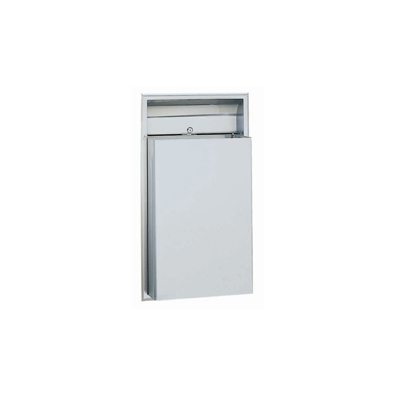 Photo Recessed stainless steel waste receptacle BO-3644