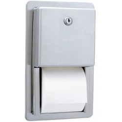 Miniature-0 Distributeur papier WC double rouleaux encastré inox BO-3888