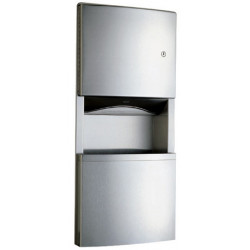 Recessed combination unit NOVA paper dispenser and waste bin design