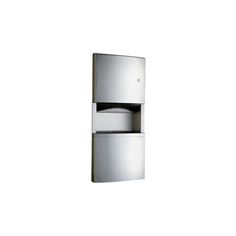 Photo Recessed combination unit NOVA paper dispenser and waste bin design BO-4369