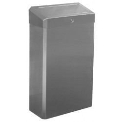 Miniature-0 Waste receptacle wall or to be placed on floor stainless steel with PUSH cover automatic closure MKS-201