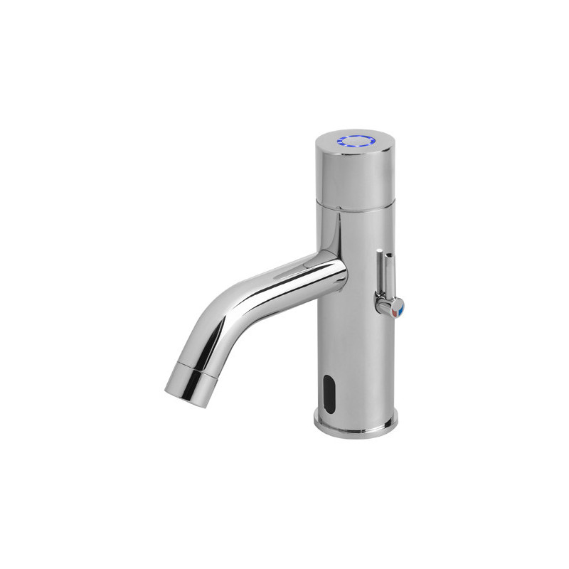 Photo Faucet double automatic control by detection and sensitive lighted button Piezo EXTREME DUO RES-160