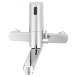 Electronic faucet with mixing tap wall mounted AKWARENO with movable spout