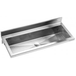 Wash basin stainless steel collective wall mounted vandal-proof