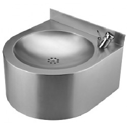 Miniature-1 Drinking fountain wall mounted brushed stainless steel FB-004-S