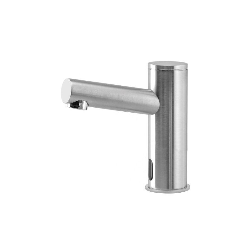Photo Wash basin faucet stainless steel automatic ELITE for cold or pre-mixed water RES-75-S1