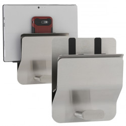 Tablet computer or bag wall holder in stainless steel