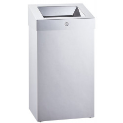 Miniature-2 Grand capacity bin in polished stainless steel for public spaces MKS-102