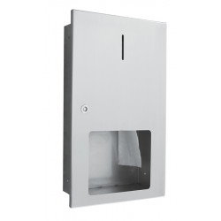 Toilet roll dispenser WC recessed in stainless steel maxi 400m