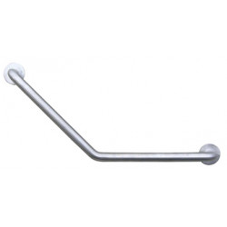 Grab bar angled at 135° in stainless steel