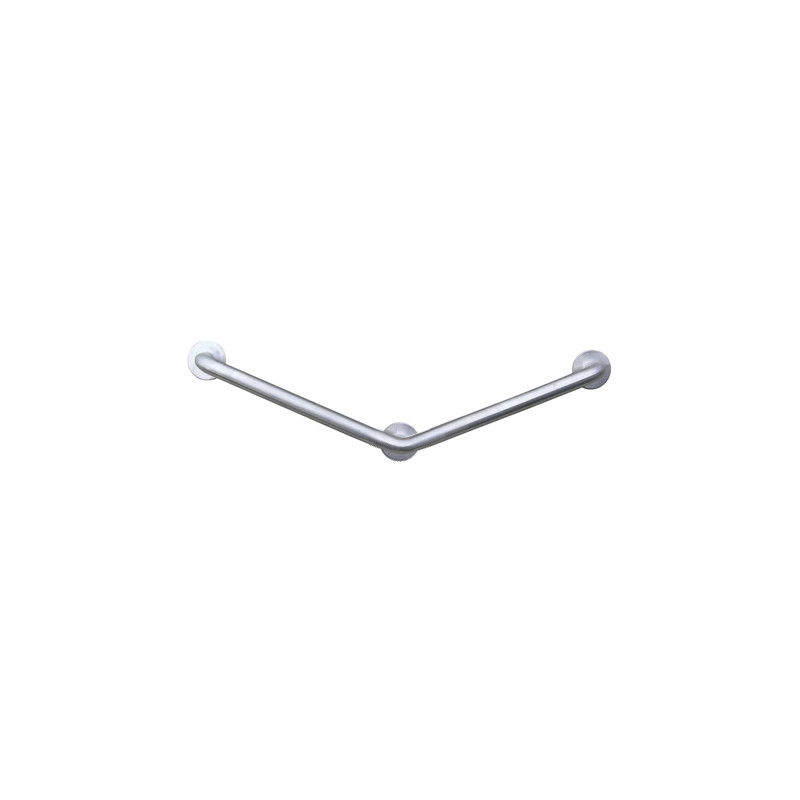 Photo Angled bar in stainless steel 3 fixation  point PRM IB-012-S
