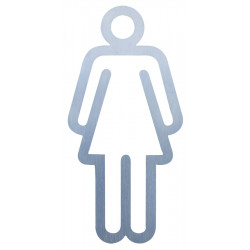 Pictogramme WC femme design inox