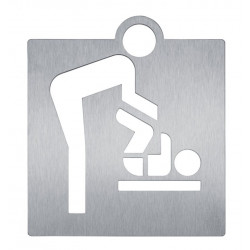 Miniature-3 Pictogram nursery baby changing table in stainless steel WAC-230