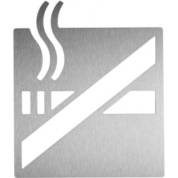 Miniature-8 Pictogram non smoker in stainless steel, on demand WAC-230
