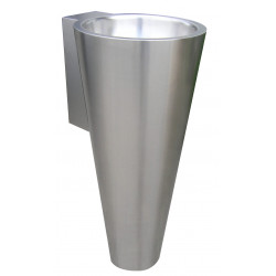 Conical wash basin floor standing  stainless steel design