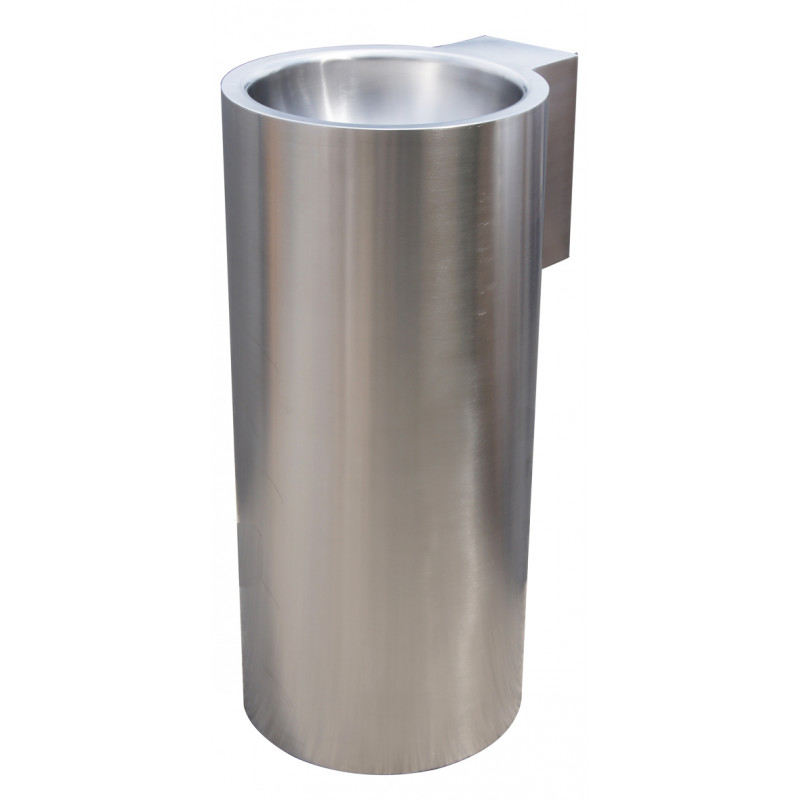 Photo Wash basin column design floor standing stainless steel LP-025-S