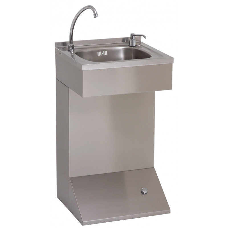 Photo Floor standing hygiene washbasin in stainless steel LVP-040