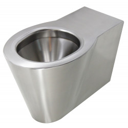 Miniature-0 WC acier inox au sol design OPTIMA IN-015
