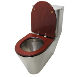 Miniature-2 Stainless steel with tank ULTIMA and option toilet seat in wood IN-201