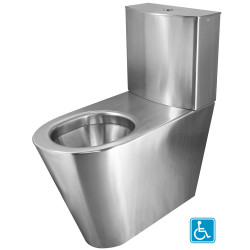 WC elevated monobloc floor standing PRM with tank stainless steel ULTIMA