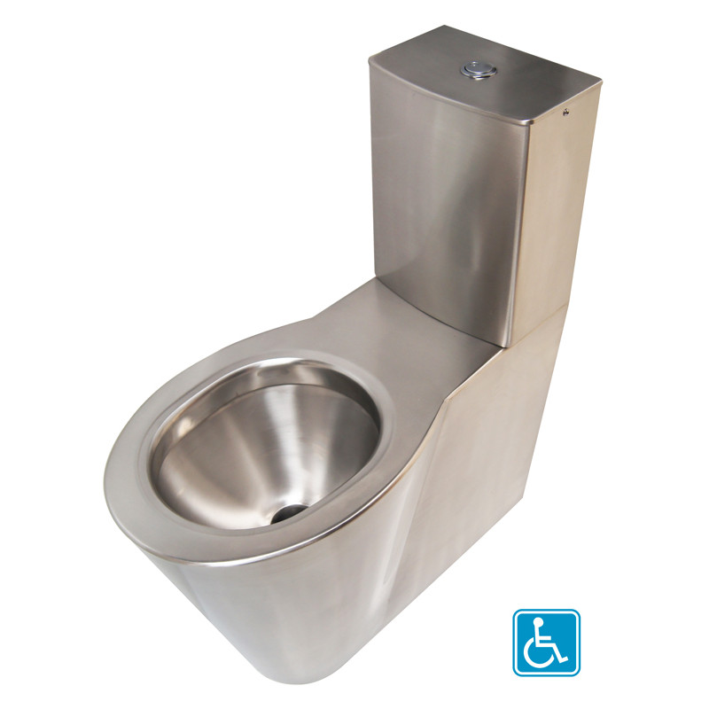 Photo WC stainless steel elevated with tank OPTIMA for People with Reduced Mobility IN-101-H