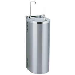 Miniature-2 Fresh water fountain stainless steel on foot semi-column glass filling and bottle FO-B01