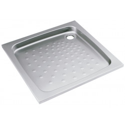 Shower tray in stainless steel  recessed and seal