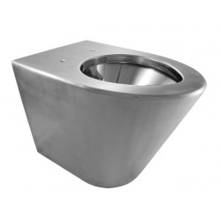 Toilet lid WC stainless steel wall hung SKOOL vandal proof and economical