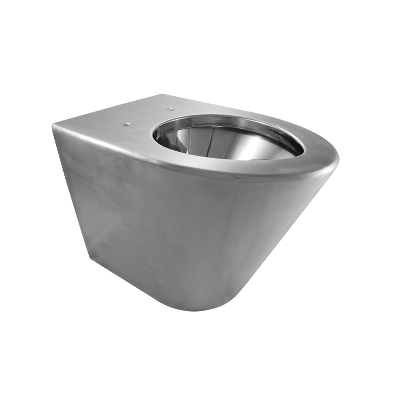Photo Toilet lid WC stainless steel wall hung SKOOL vandal proof and economical IN-031