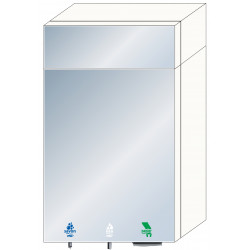 Miniature-1 High mirror unit  3 in 1 soap, water and air RES-850P
