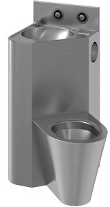 Combine WC and wash basin in stainless steel 