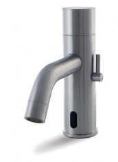 Deck mounted electronic faucets