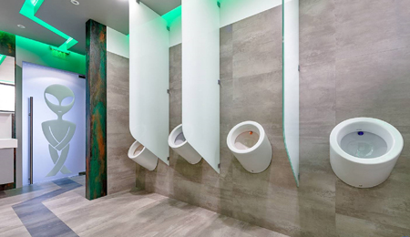 Urinal design invisible sensors