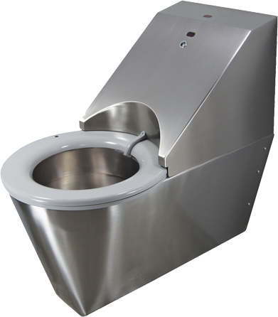 HYGISEAT stainless steel wall hung toilet extended version for P.R.M.
